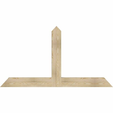 Ekena Millwork Portland Rough Sawn Timber Gable Bracket, Douglas Fir, 72"W x 39"H x 4"D x 6"F, 13/12 Pitch GBW072X39X0406POR00RDF